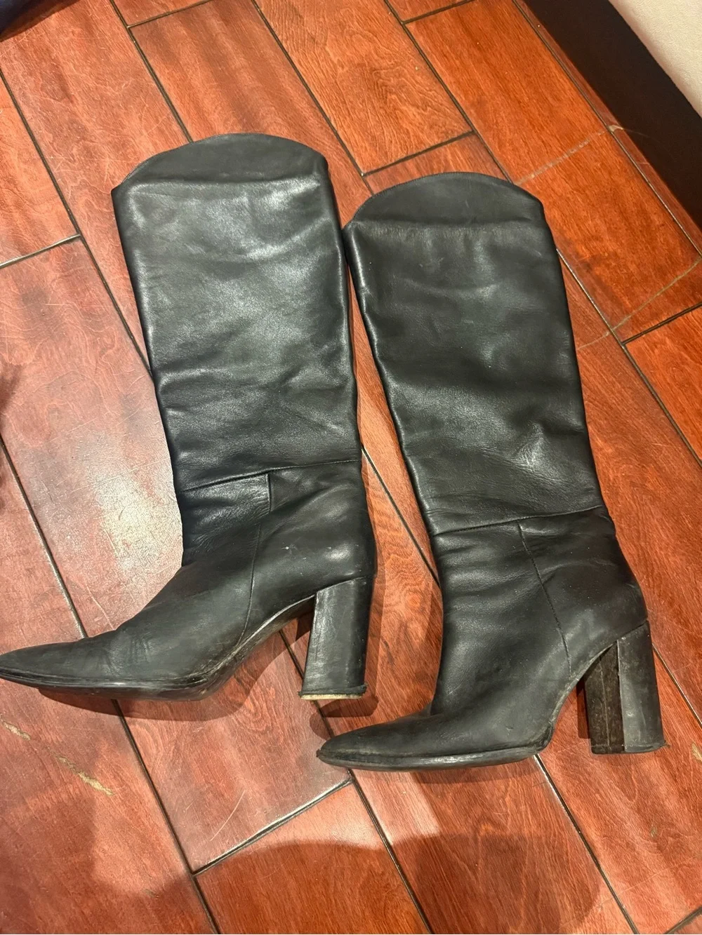 Steve Madden Black High Heel Knee Boots - Women